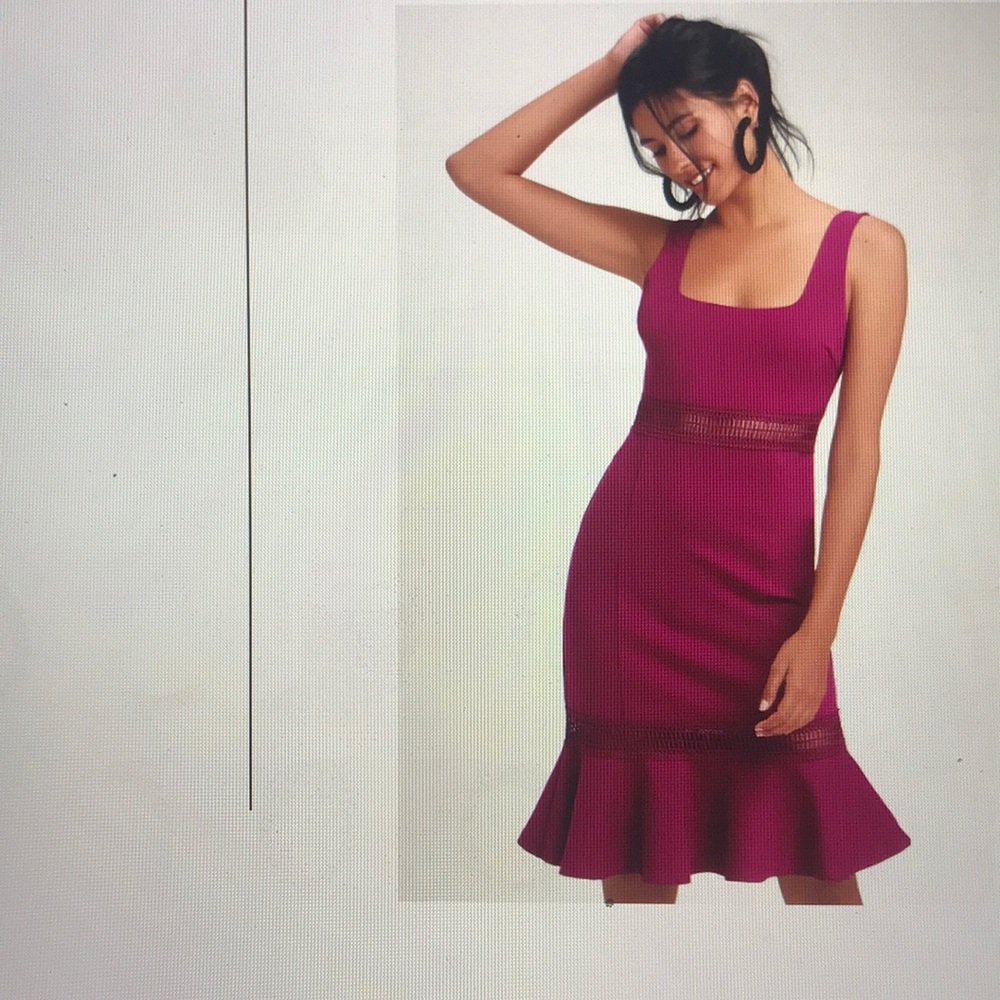 NWT! Martini Mama Magenta midi dress size M